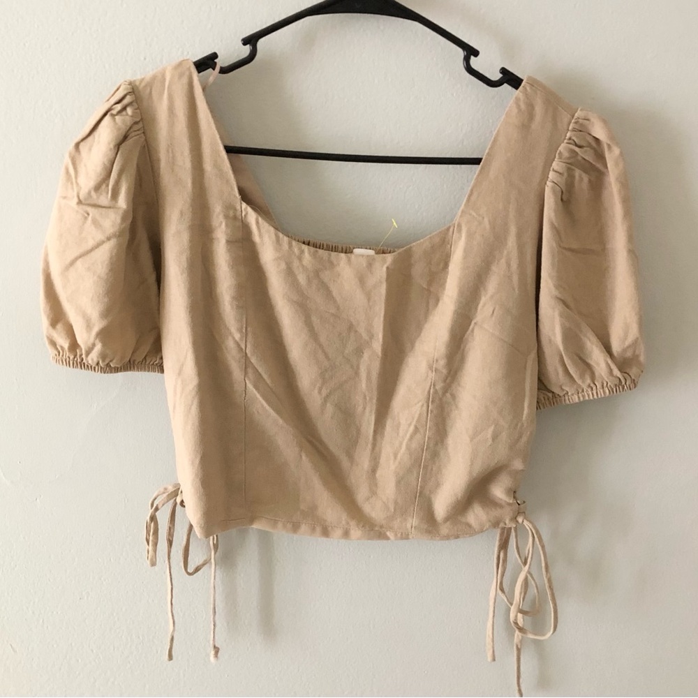 Gianni Bini Linen Crop Top